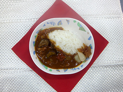 ナスとトマトのカレー
